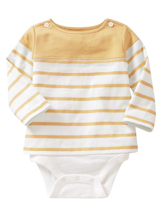 1 of 8 showing, with the color gold of product Striped colorblock body double