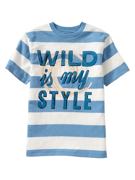 1 of 8 showing, with the color new french blue of product Rugby stripe graphic T