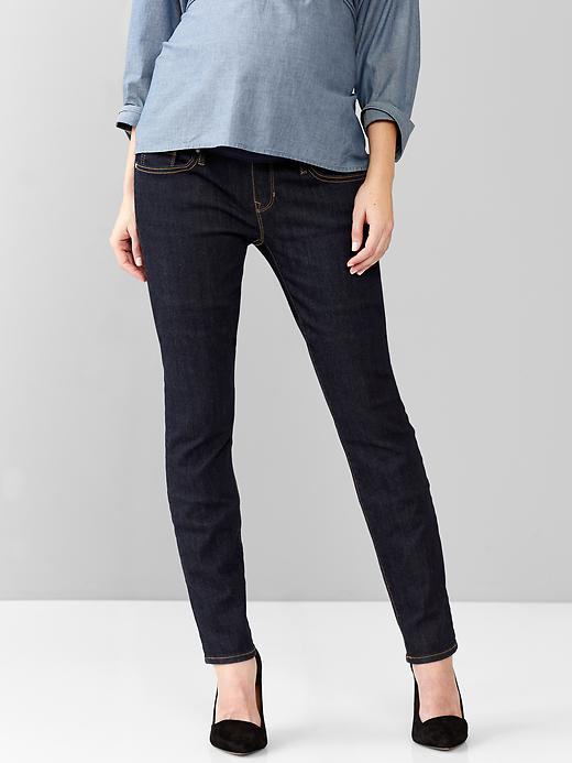 1 of 8 showing, with the color rinse of product 1969 demi panel always skinny jeans