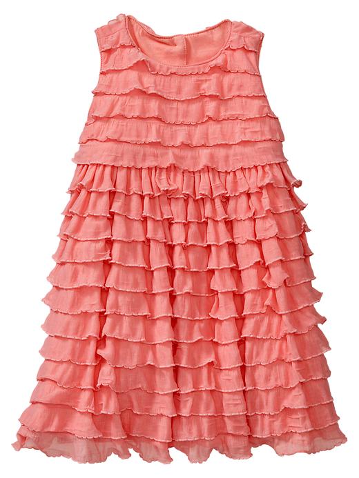 1 of 8 showing, with the color tea rose of product Empire ruffle dress