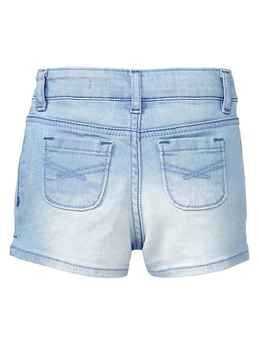 2 of 8 showing, with the color light denim of product Embroidered denim shorts
