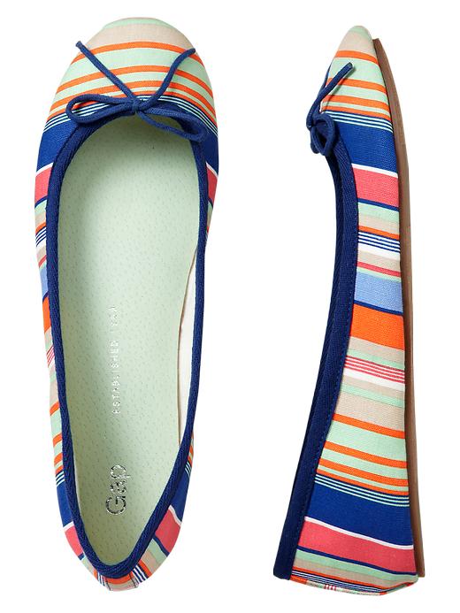 1 of 8 showing, with the color multi stripe of product Novelty ballet flats