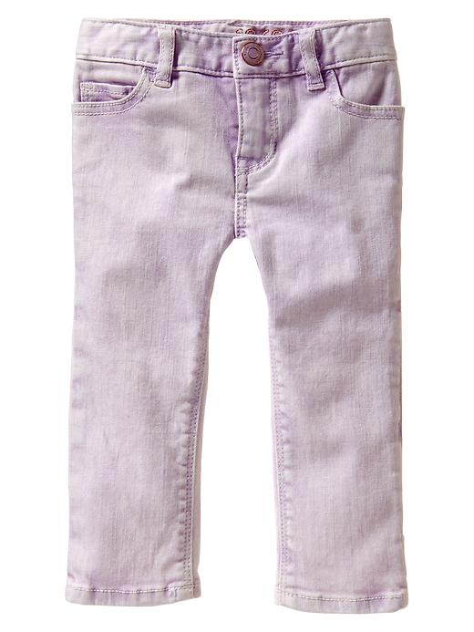 1 of 8 showing, with the color perfumed lilac of product Colored skimmer jeans