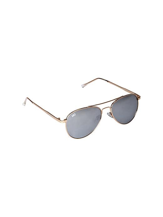 1 of 8 showing, with the color gold of product Aviator sunglasses