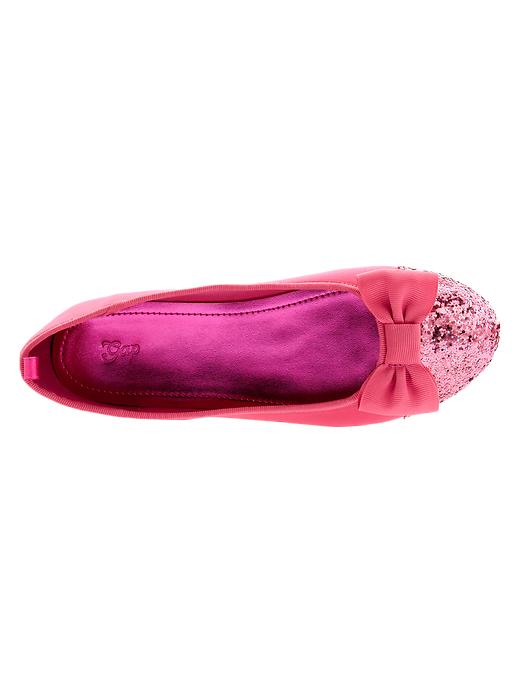 2 of 8 showing, with the color sugar coral of product Glitter-toe ballet flats