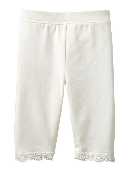 1 of 8 showing, with the color milk of product Cropped lace leggings
