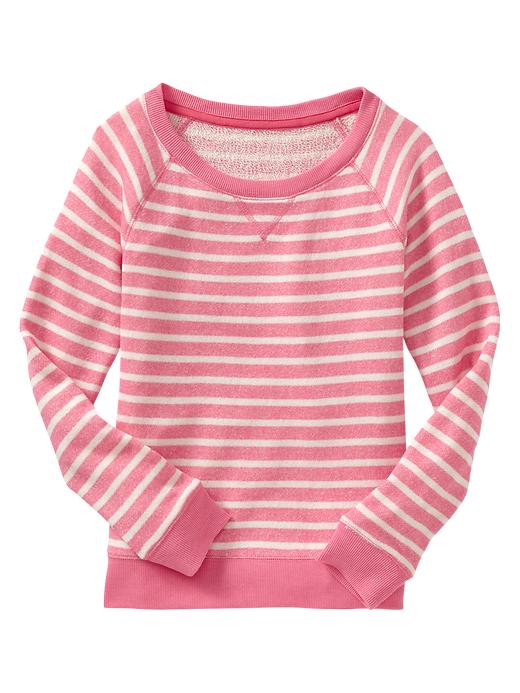 1 of 8 showing, with the color sugar coral of product Striped terry pullover