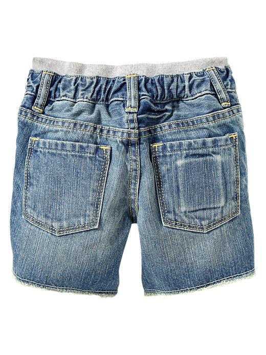 2 of 8 showing, with the color denim of product Denim cut-off shorts
