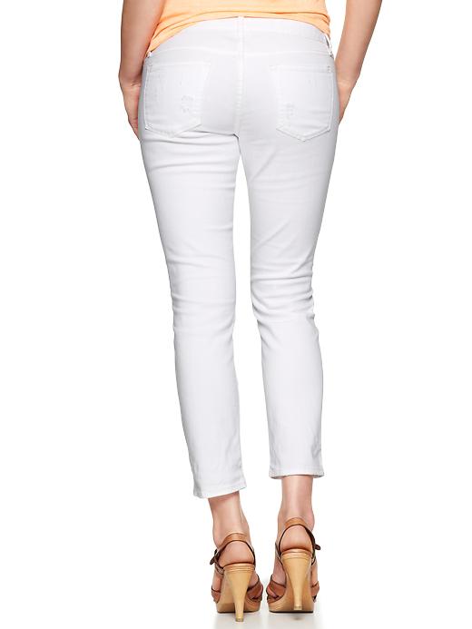 2 of 8 showing, with the color white of product 1969 destructed always skinny skimmer jeans