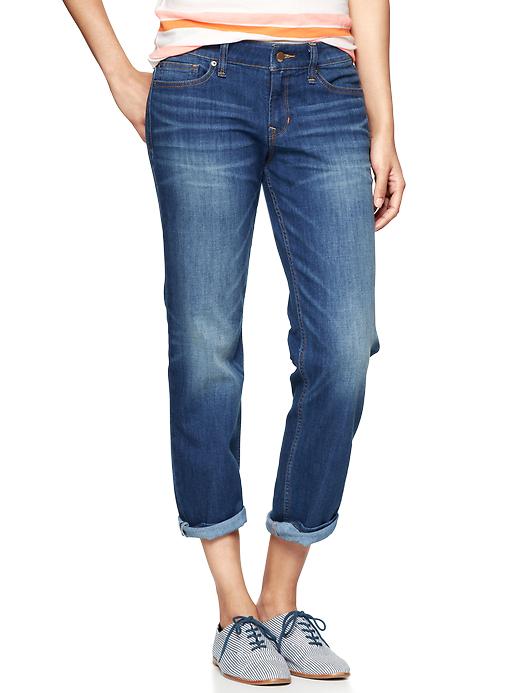 1 of 8 showing, with the color laguna blue wash of product 1969 real straight skimmer jeans