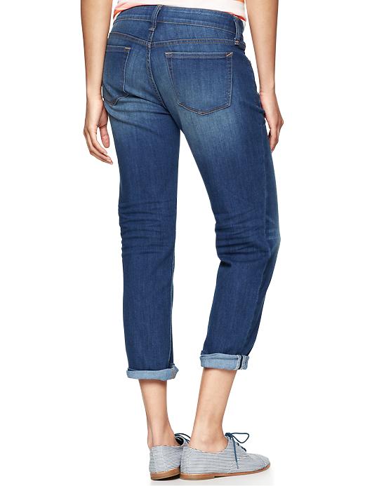 2 of 8 showing, with the color laguna blue wash of product 1969 real straight skimmer jeans