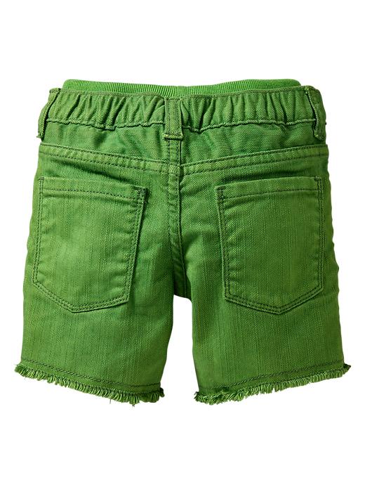 2 of 8 showing, with the color green of product Colored denim shorts