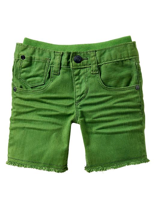 1 of 8 showing, with the color green of product Colored denim shorts