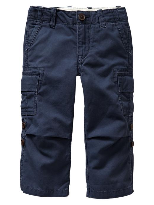 1 of 8 showing, with the color vintage navy of product Cargo roll-up pants