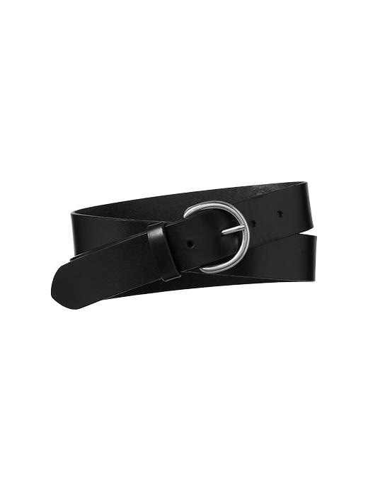 1 of 8 showing, with the color true black of product Clean leather belt
