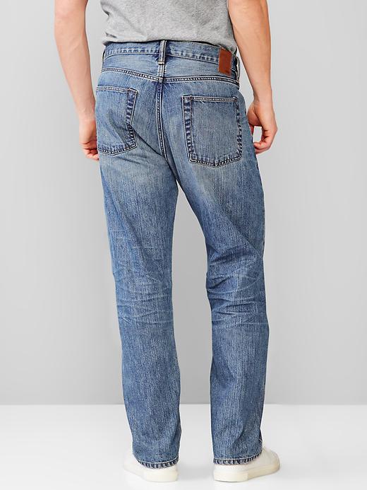 2 of 8 showing, with the color pale blue of product 1969 relaxed fit jeans (pale blue wash)