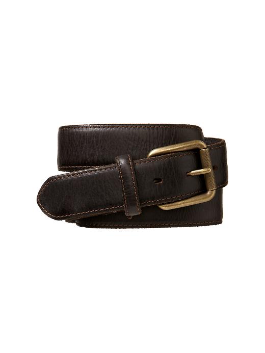 1 of 8 showing, with the color dark brown of product Textured harness belt