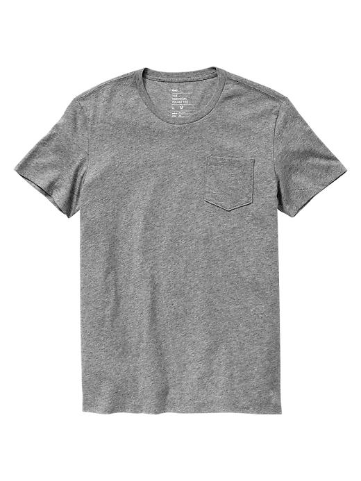 1 of 8 showing, with the color gray of product Essential pocket t-shirt