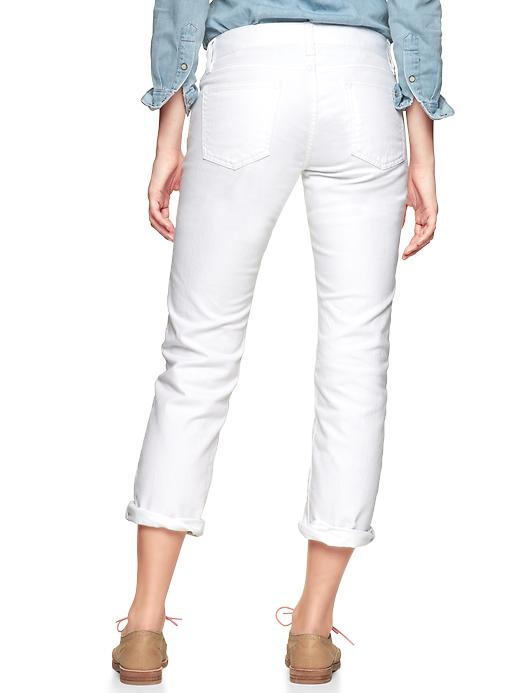 2 of 8 showing, with the color white of product 1969 real straight skimmer jeans