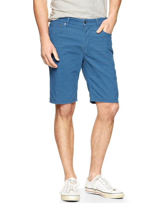 1 of 8 showing, with the color sailor blue of product 1969 corduroy shorts (straight fit)