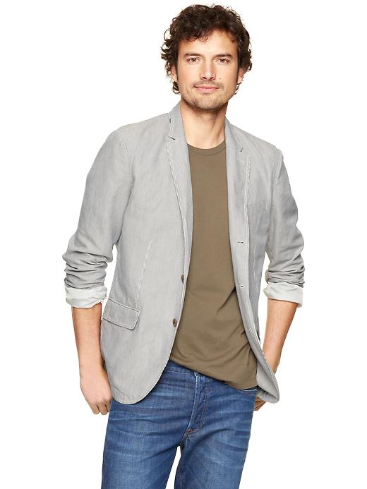 View large product image 1 of 3. Linen cotton blazer