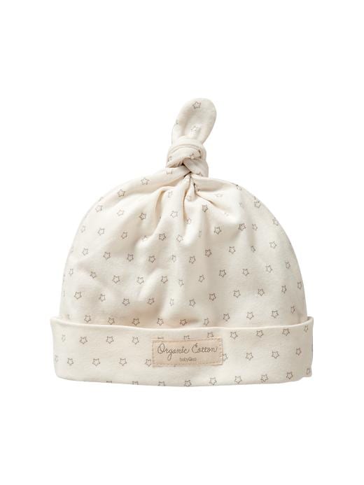 1 of 8 showing, with the color ivory frost of product Organic star knot hat