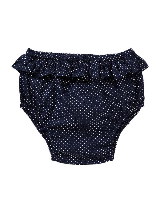 1 of 8 showing, with the color blue galaxy of product Ruffled dot bloomers