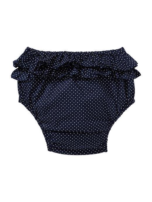 2 of 8 showing, with the color blue galaxy of product Ruffled dot bloomers
