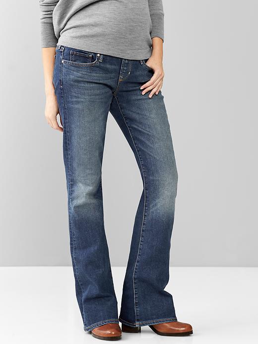 1 of 8 showing, with the color medium wash of product 1969 demi panel sexy boot jeans