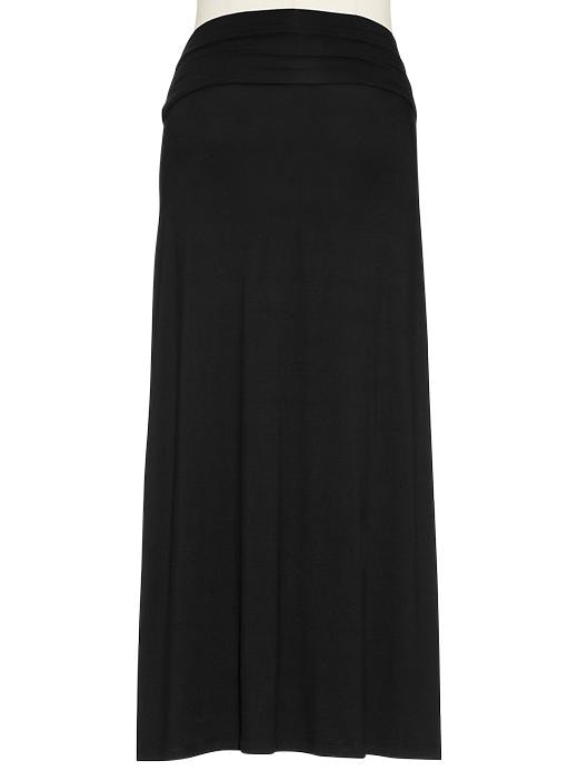2 of 8 showing, with the color true black knit of product Foldover maxi skirt