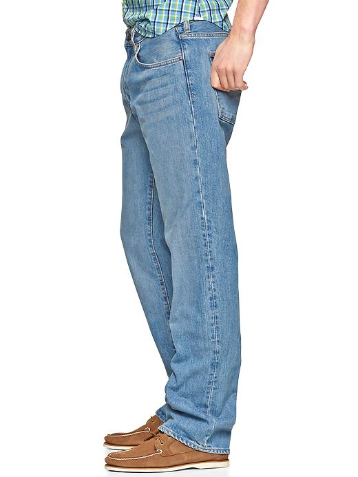 2 of 8 showing, with the color stonewash of product 1969 easy fit jeans (light wash)