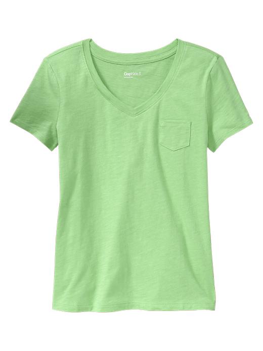 1 of 8 showing, with the color studio green of product Slub pocket T