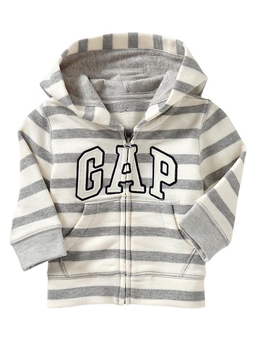 1 of 8 showing, with the color stripe of product Striped arch logo hoodie
