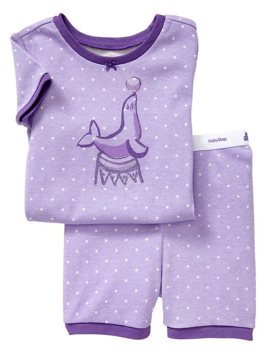 1 of 8 showing, with the color purple lotus of product Circus seal short sleep set