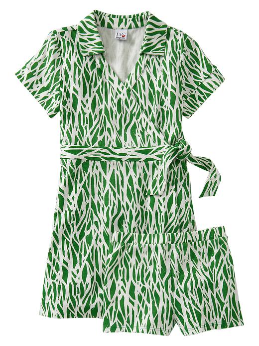 2 of 8 showing, with the color lush green of product Diane von Furstenberg ♥ GapKids wrap dress