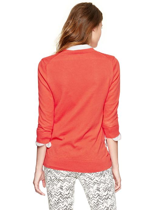 2 of 8 showing, with the color new coral of product V-neck cardigan
