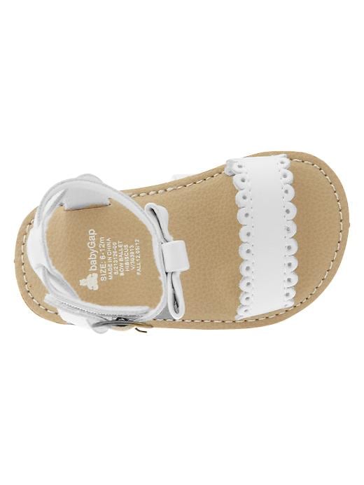 2 of 8 showing, with the color white of product Scalloped bow sandal
