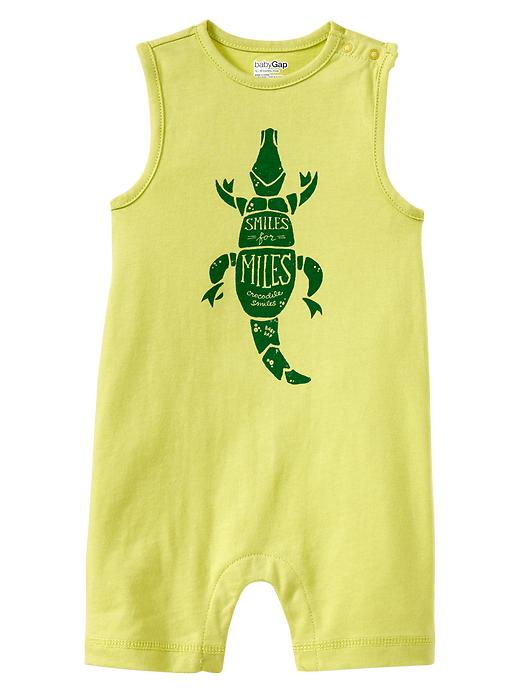 1 of 8 showing, with the color lime green of product Crocodile graphic one-piece