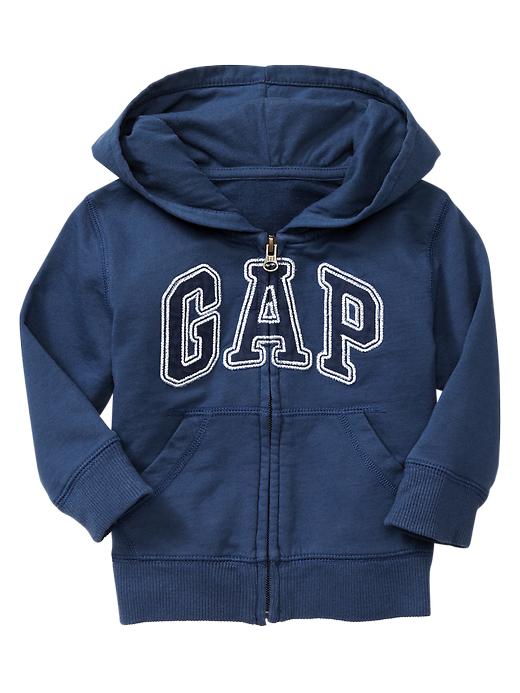 1 of 8 showing, with the color atlantic blue of product Arch logo hoodie