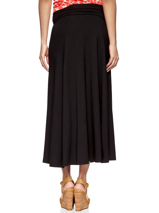 2 of 8 showing, with the color true black knit of product Foldover maxi skirt