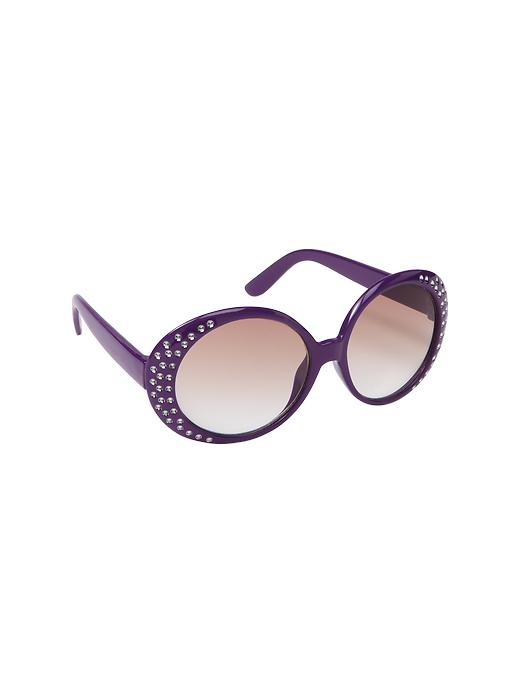 1 of 8 showing, with the color ultraviolet wave of product Rhinestone sunglasses