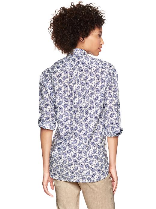 2 of 8 showing, with the color paisley of product Paisley print dolman shirt