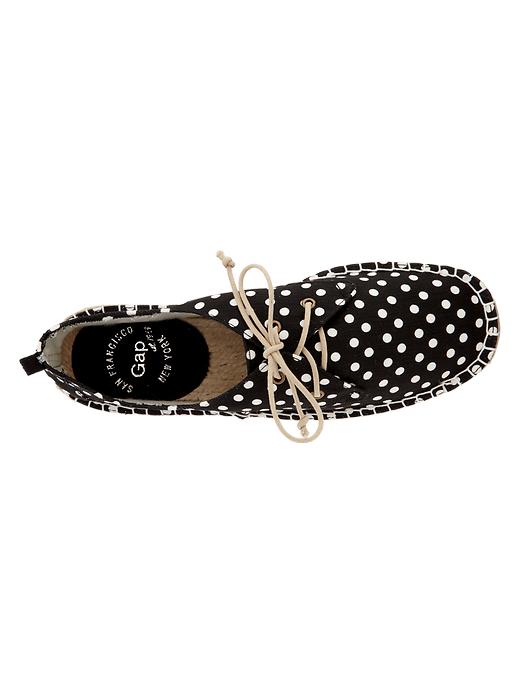 2 of 8 showing, with the color black dot of product Printed lace-up espadrilles