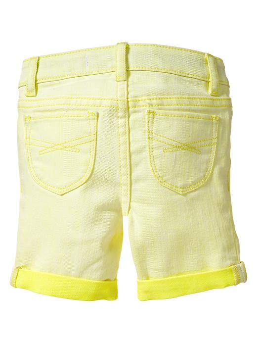 2 of 8 showing, with the color yellow light of product Yellow weft Bermuda shorts