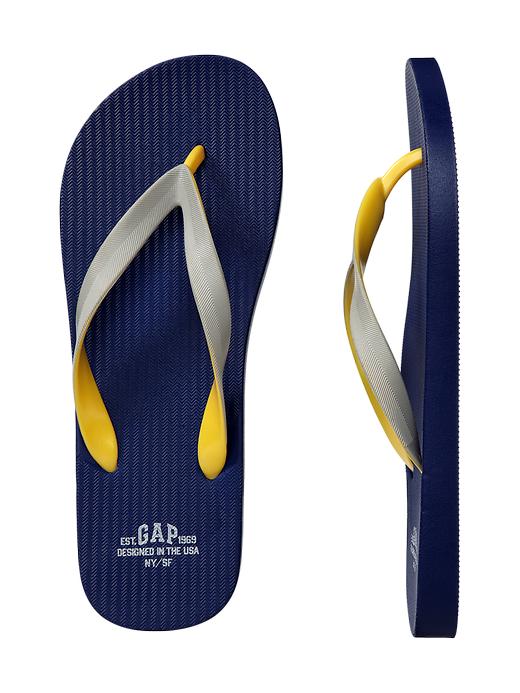 1 of 8 showing, with the color active blue of product Contrast band flip flops