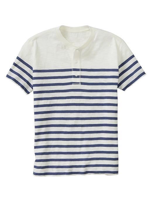 1 of 8 showing, with the color chalk of product Striped slub henley