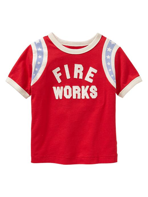 1 of 8 showing, with the color rocket red of product Fireworks graphic T