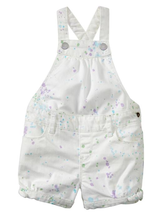 1 of 8 showing, with the color paint splatter of product Splatter denim shortall