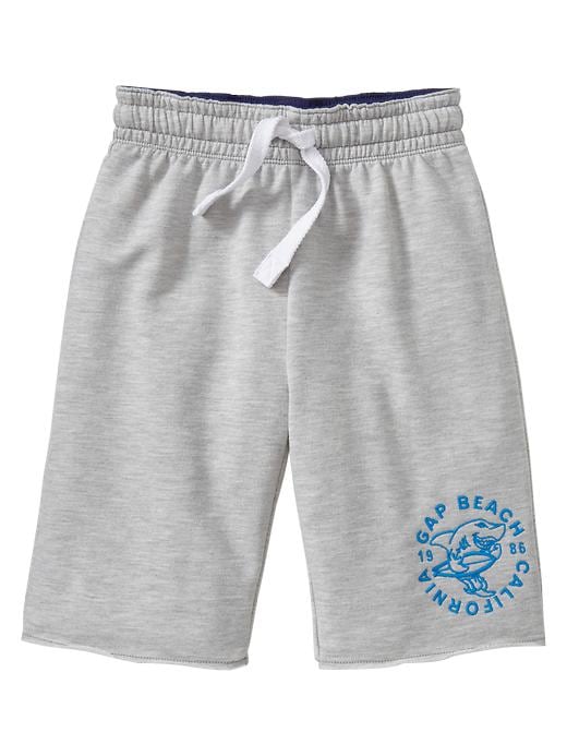 1 of 8 showing, with the color gray of product Embroidered active shorts