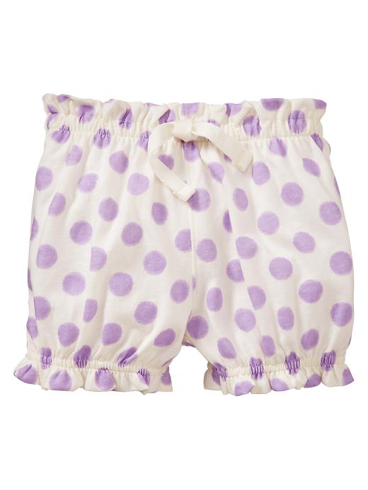 1 of 8 showing, with the color purple lotus of product Ruffle bow bubble shorts